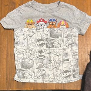 Paw Patrol Gray Comic Style Kids T-Shirt